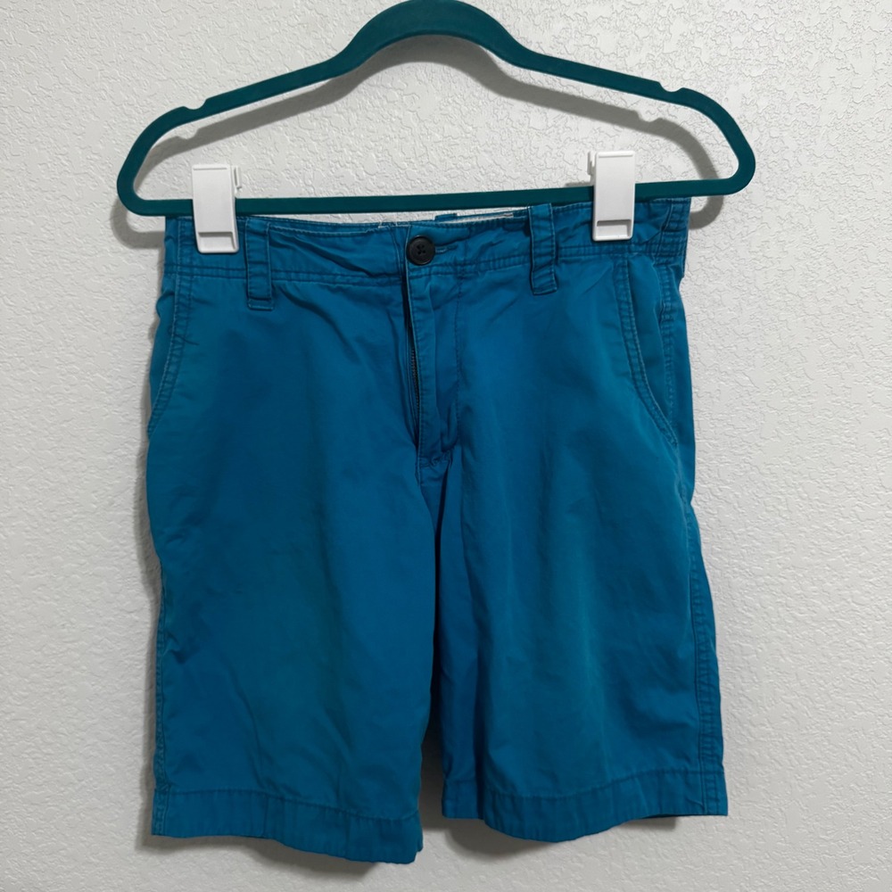 Vintage Aeropostale Teal Chino Shorts Men Size 27 Flat Front Casual Summer